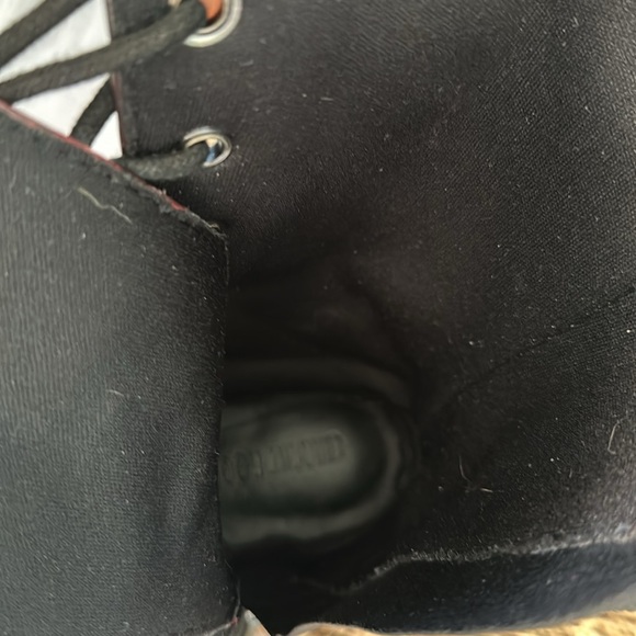 Dolls kill Current Mood Booked Out Combat Boots 5 preowned its dark red burgundy - Picture 11 of 13